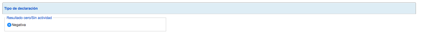 “Declaración Negativa Modelo 111