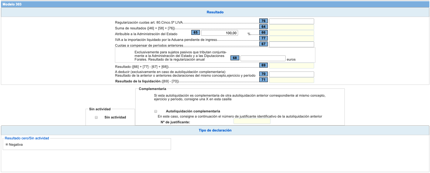 Modelo 303 resultado